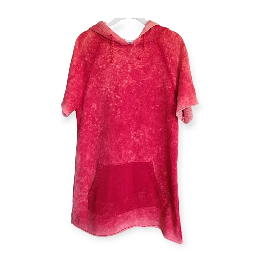 Cotton Citizen Tomato Red Hooded Mini Dress Small 100 Percent Cotton - Picture 2 of 11